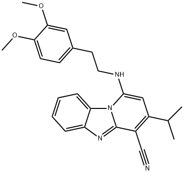 1-((3,4-dimethoxyphenethyl)amino)-3-isopropylbenzo[4,5]imidazo[1,2-a]pyridine-4-carbonitrile|