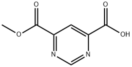 6-(甲氧羰基)嘧啶-4-羧酸,612088-38-7,结构式