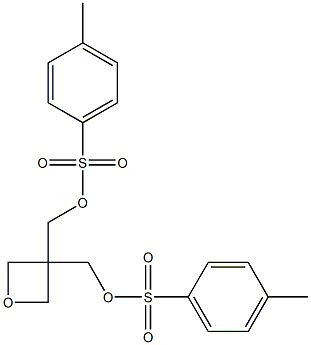 3,3-bis[(4-methylphenyl)sulfonyloxymethyl]oxetane 化学構造式