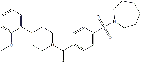 [4-(azepan-1-ylsulfonyl)phenyl]-[4-(2-methoxyphenyl)piperazin-1-yl]methanone Structure