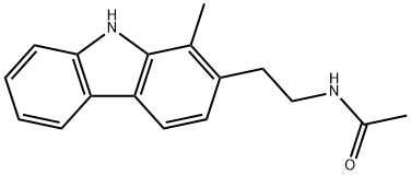Acetamide,N-[2-(1-methyl-9H-carbazol-2-yl)ethyl]- 化学構造式