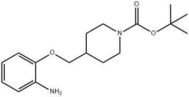 tert-Butyl 4-[(2-aminophenoxy)methyl]piperidine-1-carboxylate Structure