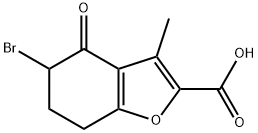 5-Bromo-3-methyl-4-oxo-4,5,6,7-tetrahydro-benzofuran-2-carboxylic acid Structure