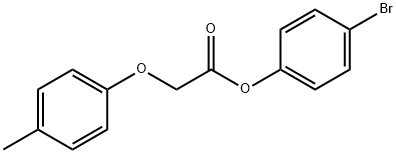 Acetic acid, (4-methylphenoxy)-, 4-bromophenyl ester 化学構造式