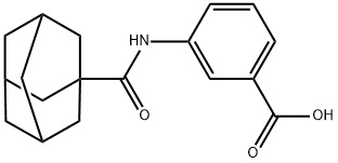 3-[(1-adamantylcarbonyl)amino]benzoic acid Structure