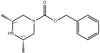 REL-苄基(3R,5S)-3,5-二甲基哌嗪-1-甲酸, 623585-97-7, 结构式