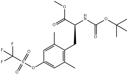 methyl (S)-2-((tert-butoxycarbonyl)amino)-3-(2,6-dimethyl-4-(((trifluoromethyl)sulfonyl)oxy)phenyl)propanoate