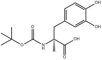 BOC-L-3-(3,4-二羟基苯基)-2-甲基丙氨酸, 62631-37-2, 结构式