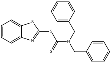 Carbamodithioic acid, bis(phenylmethyl)-, 2-benzothiazolyl ester 结构式