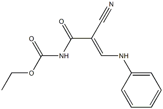 Carbamic acid,[2-cyano-1-oxo-3-(phenylamino)-2-propenyl]-, ethyl ester (9CI) Struktur