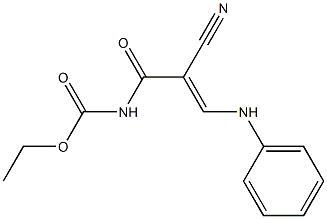 Carbamic acid,[2-cyano-1-oxo-3-(phenylamino)-2-propenyl]-, ethyl ester (9CI) Structure