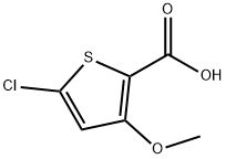 5-Chloro-3-methoxy-thiophene-2-carboxylic acid 化学構造式