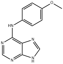 N-(4-methoxyphenyl)-5H-purin-6-amine 化学構造式