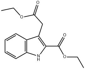 2-(エトキシカルボニル)-1H-インドール-3-酢酸エチル 化学構造式