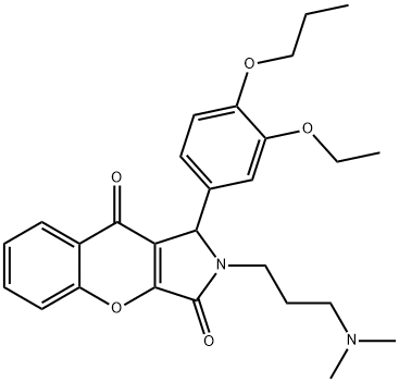 2-[3-(dimethylamino)propyl]-1-(3-ethoxy-4-propoxyphenyl)-1H-chromeno[2,3-c]pyrrole-3,9-dione Structure