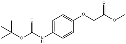 2-(4-((叔丁氧基羰基)氨基)苯氧基)乙酸甲酯 结构式