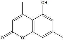 5-Hydroxy-4,7-dimethyl-2H-chromen-2-one 化学構造式