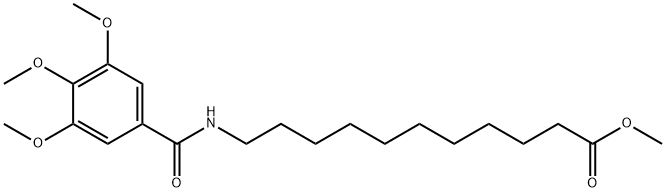 11-(3,4,5-Trimethoxy-benzoylamino)-undecanoic acid methyl ester 化学構造式