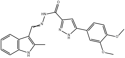 634884-64-3 (E)-3-(3,4-dimethoxyphenyl)-N-((2-methyl-1H-indol-3-yl)methylene)-1H-pyrazole-5-carbohydrazide
