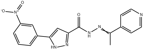 (E)-3-(3-nitrophenyl)-N-(1-(pyridin-4-yl)ethylidene)-1H-pyrazole-5-carbohydrazide|