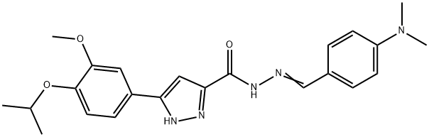 634895-10-6 (E)-N-(4-(dimethylamino)benzylidene)-3-(4-isopropoxy-3-methoxyphenyl)-1H-pyrazole-5-carbohydrazide