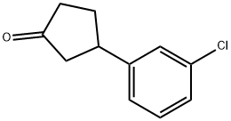 3-(3-氯苯基)环戊烷-1-酮, 635682-02-9, 结构式