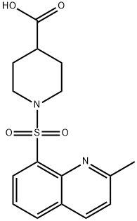 1-(2-methylquinolin-8-yl)sulfonylpiperidine-4-carboxylic acid Struktur