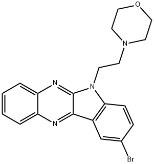 4-(2-(9-bromo-6H-indolo[2,3-b]quinoxalin-6-yl)ethyl)morpholine 化学構造式