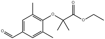 2-(4-FORMYL-2,6-DIMETHYLPHENOXY)-2-METHYLPROPANOIC ACID ETHYL ESTER, 639784-17-1, 结构式