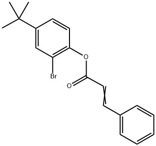 2-bromo-4-tert-butylphenyl 3-phenylacrylate 化学構造式