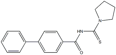 N-(1-pyrrolidinylcarbonothioyl)-4-biphenylcarboxamide Structure