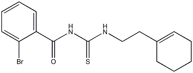 2-bromo-N-({[2-(1-cyclohexen-1-yl)ethyl]amino}carbonothioyl)benzamide Struktur