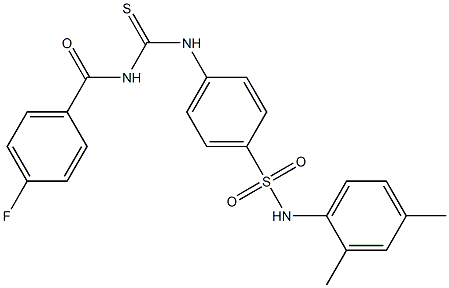 N-{[(4-{[(2,4-dimethylphenyl)amino]sulfonyl}phenyl)amino]carbonothioyl}-4-fluorobenzamide|