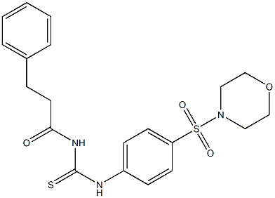 N-({[4-(4-morpholinylsulfonyl)phenyl]amino}carbonothioyl)-3-phenylpropanamide,642951-08-4,结构式