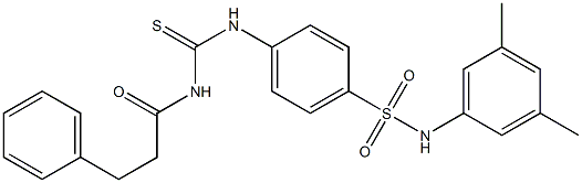 N-{[(4-{[(3,5-dimethylphenyl)amino]sulfonyl}phenyl)amino]carbonothioyl}-3-phenylpropanamide,642951-30-2,结构式
