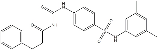 N-{[(4-{[(3,5-dimethylphenyl)amino]sulfonyl}phenyl)amino]carbonothioyl}-3-phenylpropanamide|