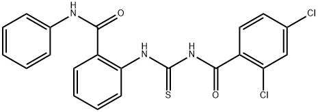 N-({[2-(anilinocarbonyl)phenyl]amino}carbonothioyl)-2,4-dichlorobenzamide Structure