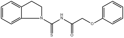 N-(2,3-dihydro-1H-indol-1-ylcarbonothioyl)-2-phenoxyacetamide Structure