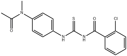 N-[({4-[acetyl(methyl)amino]phenyl}amino)carbonothioyl]-2-chlorobenzamide Structure