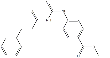 ethyl 4-({[(3-phenylpropanoyl)amino]carbonothioyl}amino)benzoate,642955-03-1,结构式