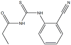 N-{[(2-cyanophenyl)amino]carbonothioyl}propanamide Struktur