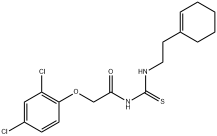 N-({[2-(1-cyclohexen-1-yl)ethyl]amino}carbonothioyl)-2-(2,4-dichlorophenoxy)acetamide 结构式