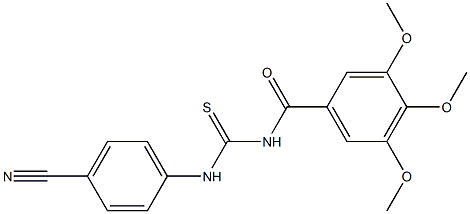 642963-82-4 N-{[(4-cyanophenyl)amino]carbonothioyl}-3,4,5-trimethoxybenzamide