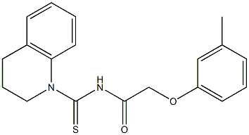 N-(3,4-dihydro-1(2H)-quinolinylcarbonothioyl)-2-(3-methylphenoxy)acetamide Struktur