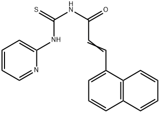 3-(1-naphthyl)-N-[(2-pyridinylamino)carbonothioyl]acrylamide Structure