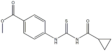 methyl 4-({[(cyclopropylcarbonyl)amino]carbonothioyl}amino)benzoate 结构式