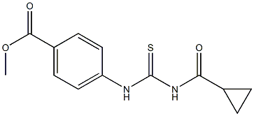 methyl 4-({[(cyclopropylcarbonyl)amino]carbonothioyl}amino)benzoate,642976-58-7,结构式