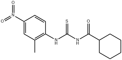 N-{[(2-methyl-4-nitrophenyl)amino]carbonothioyl}cyclohexanecarboxamide Struktur