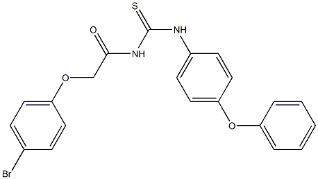 2-(4-bromophenoxy)-N-{[(4-phenoxyphenyl)amino]carbonothioyl}acetamide 结构式