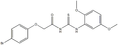 2-(4-bromophenoxy)-N-{[(2,5-dimethoxyphenyl)amino]carbonothioyl}acetamide Structure